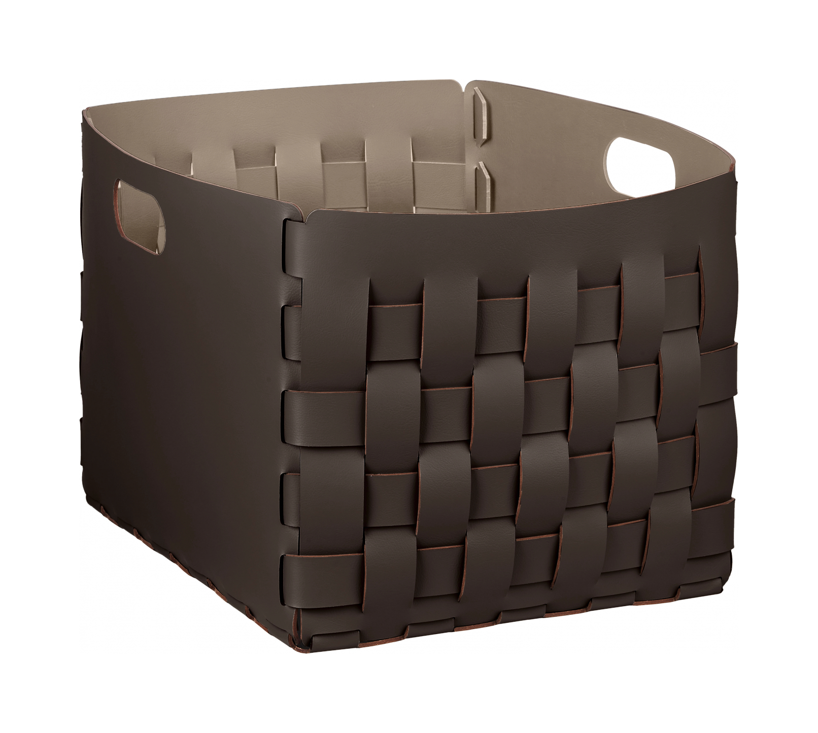 Корзина ADJ BOTTEGA 35х40 шоколад, кожа