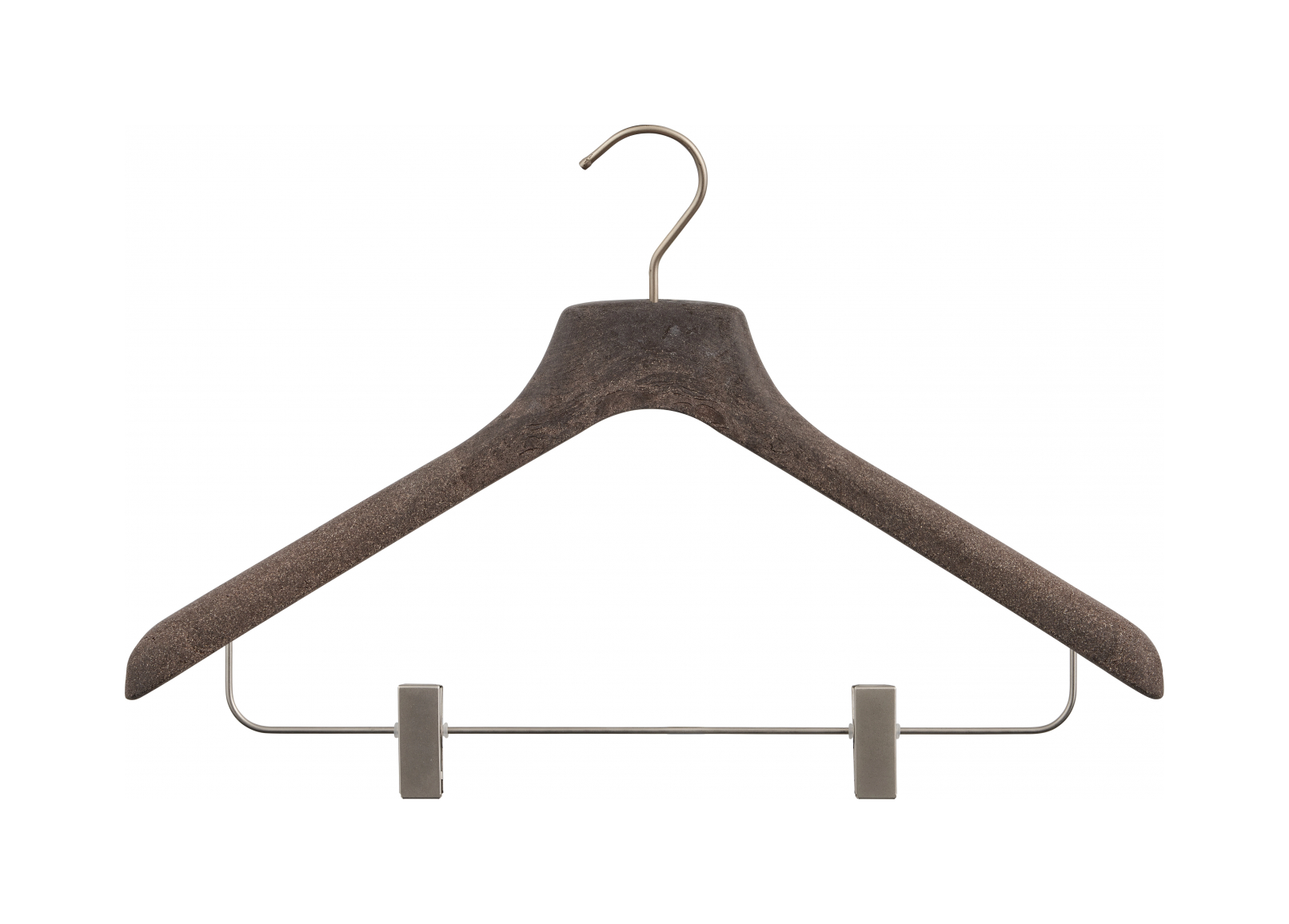 Вешалка с прорезиненными зажимами 43 см, венге, древесная паста – 2