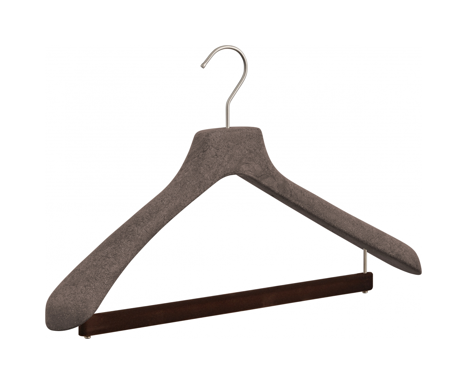 Вешалка с перемычкой 45 см, венге, древесная паста, вельвет