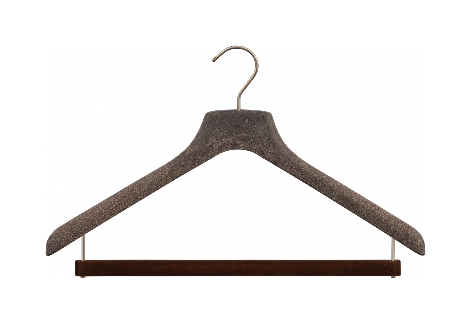 Вешалка с перемычкой 43 см, венге, древесная паста, вельвет ADJ 4330.02.FLW.N