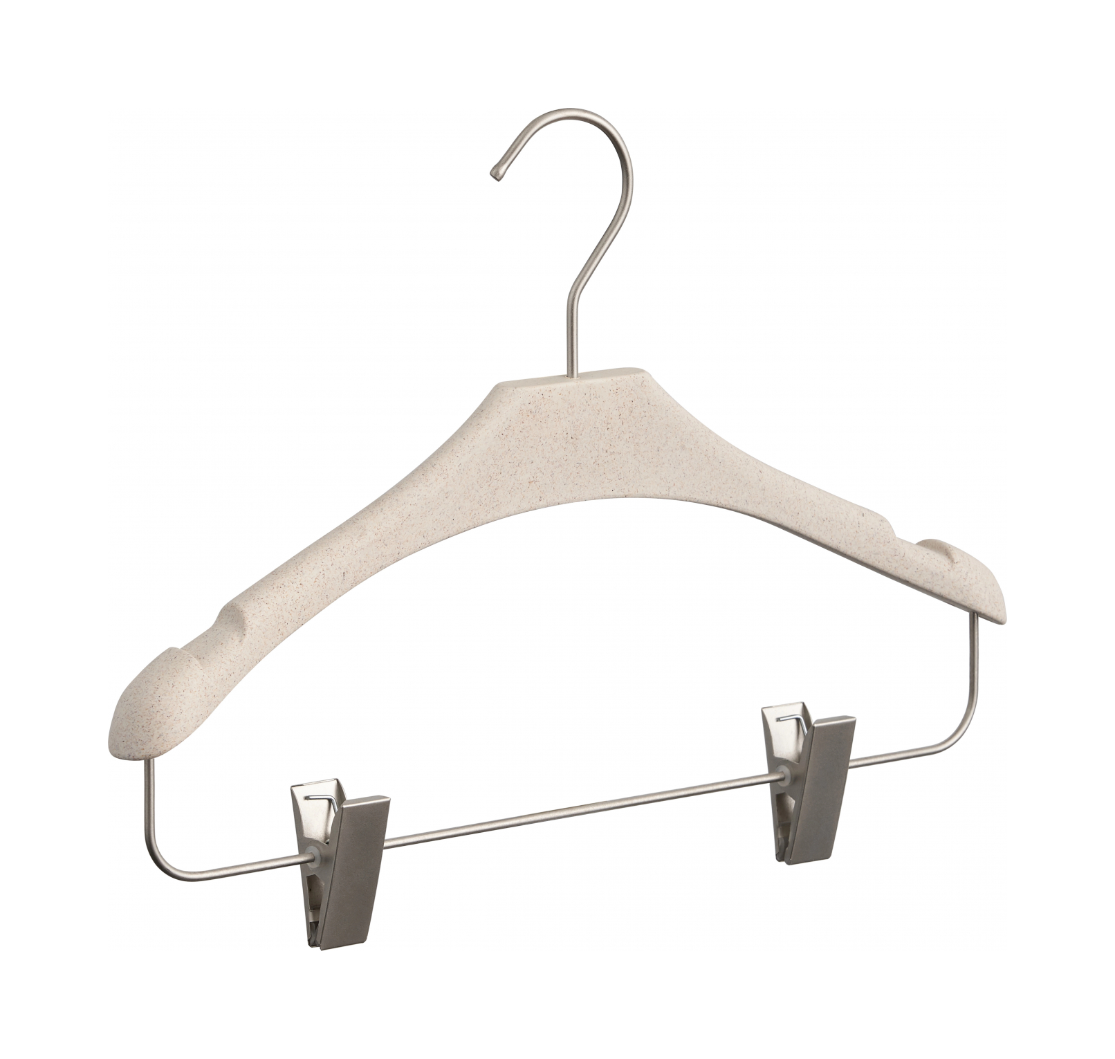 Детская вешалка с зажимами 33 см, слоновая кость, древесная паста