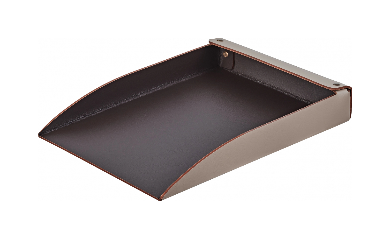 Лоток для бумаг 32x23 капучино, кожа