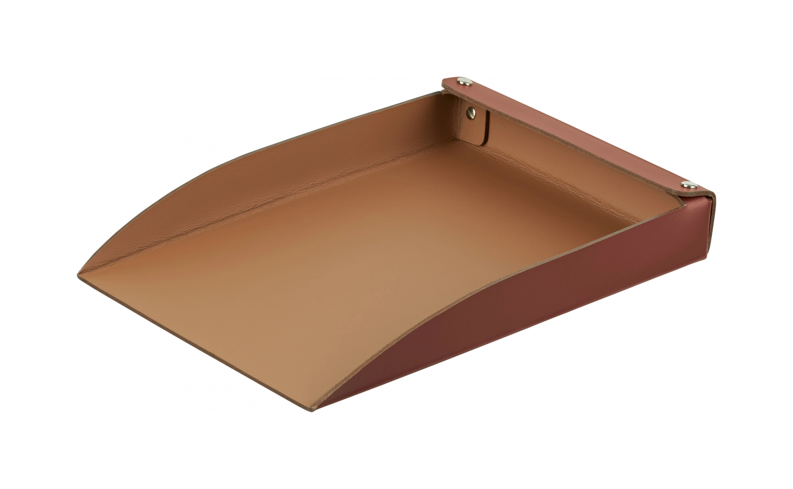 Лоток для бумаг 32x23 бордо, кожа