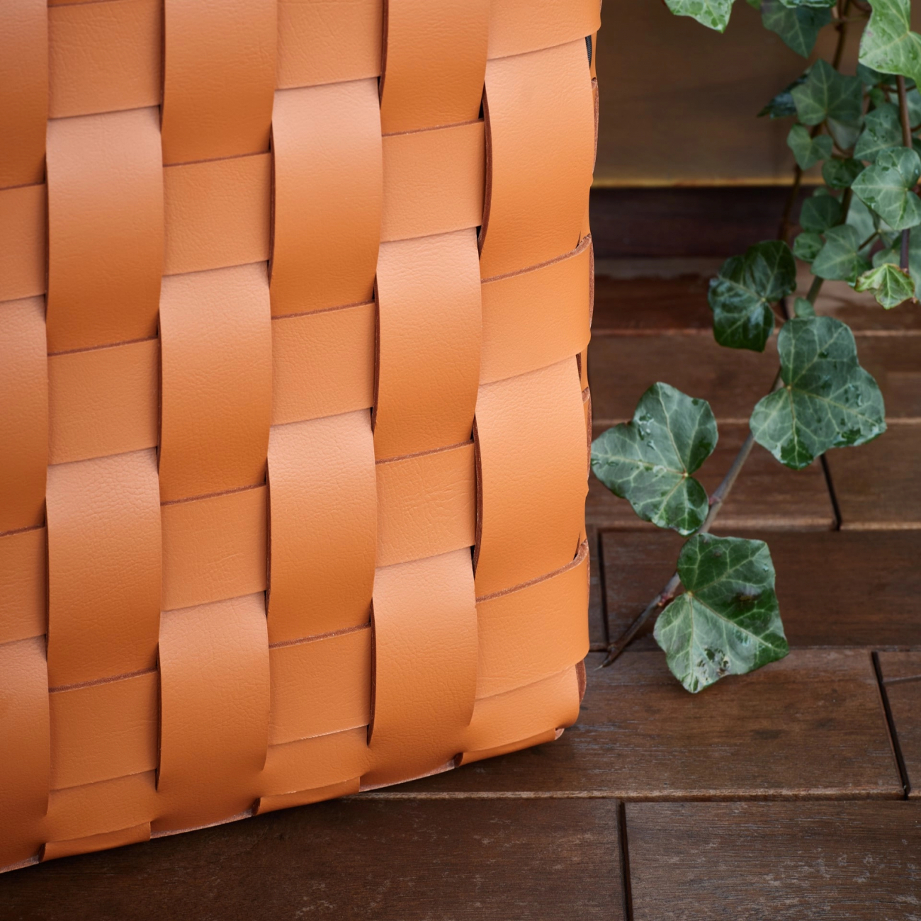 Пуф BOTTEGA квадратный 35x35 коньяк, кожа ADJ 1070.09.TS30