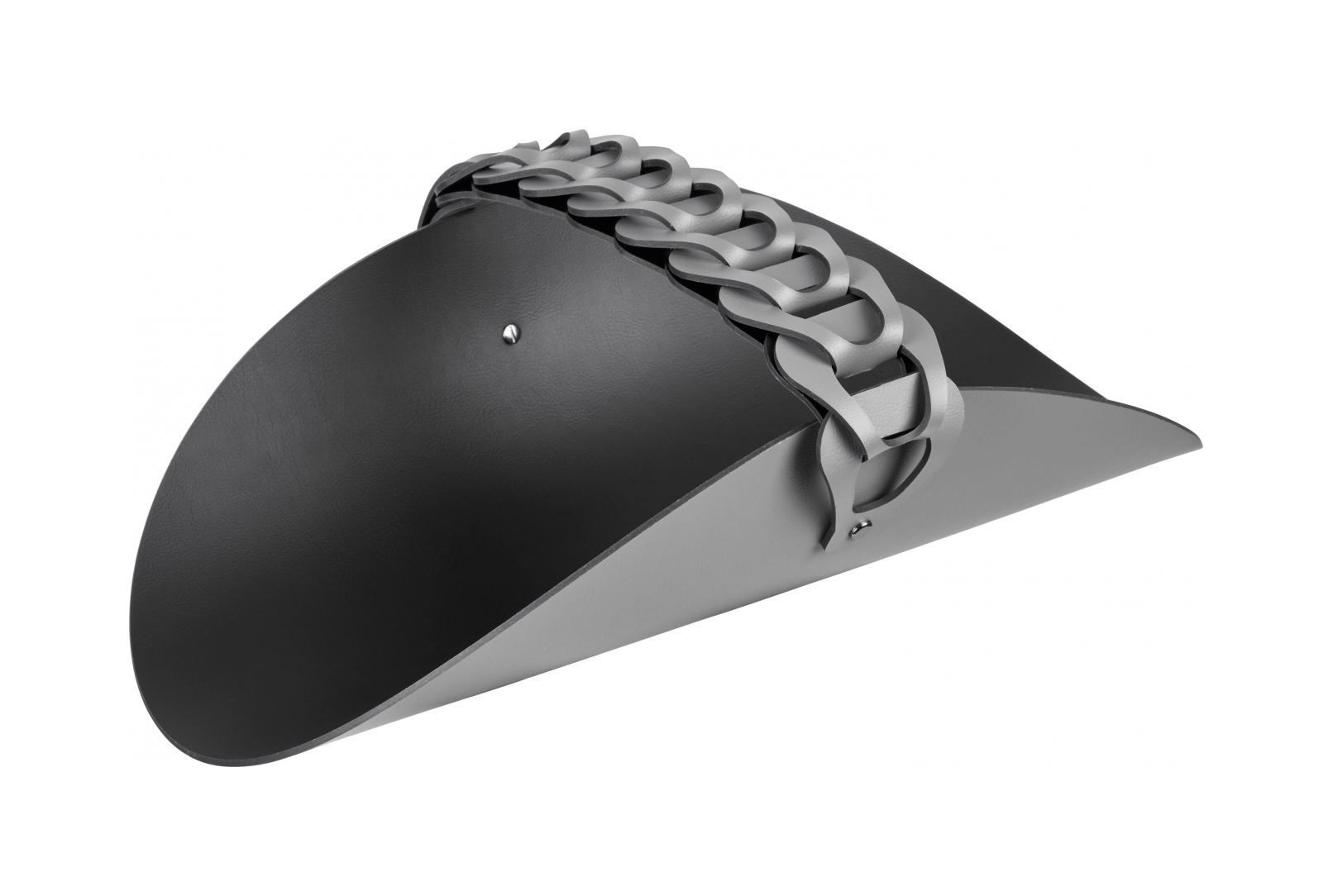 СПА-корзина с ручкой RIVIERE 48x28 см серая, кожа