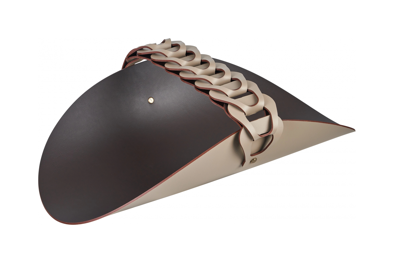 СПА-корзина с ручкой RIVIERE 48x28 см капучино, кожа