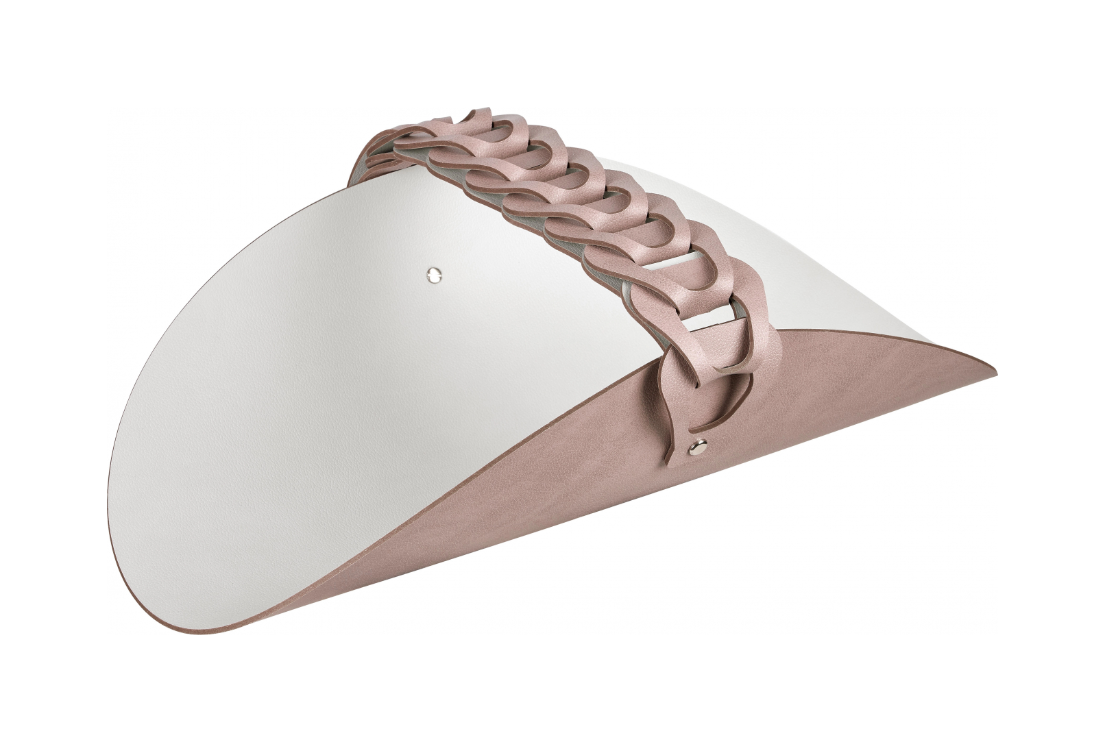 СПА-корзина с ручкой RIVIERE 48x28 см пепельная роза, кожа