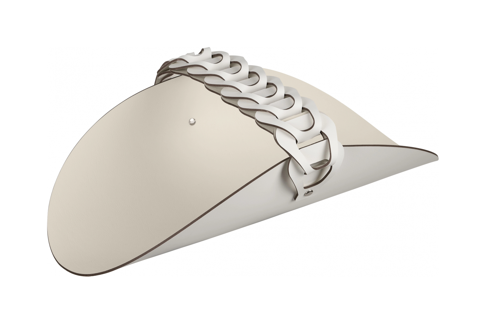 СПА-корзина с ручкой RIVIERE 48x28 см белая, кожа