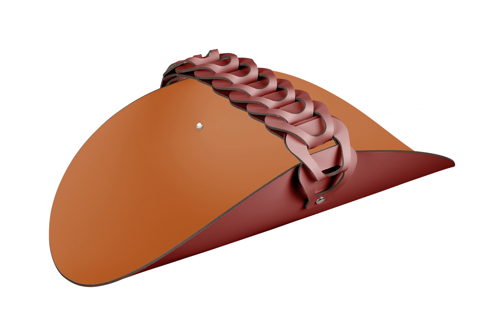 СПА-корзина с ручкой RIVIERE 48x28 см бордо, кожа