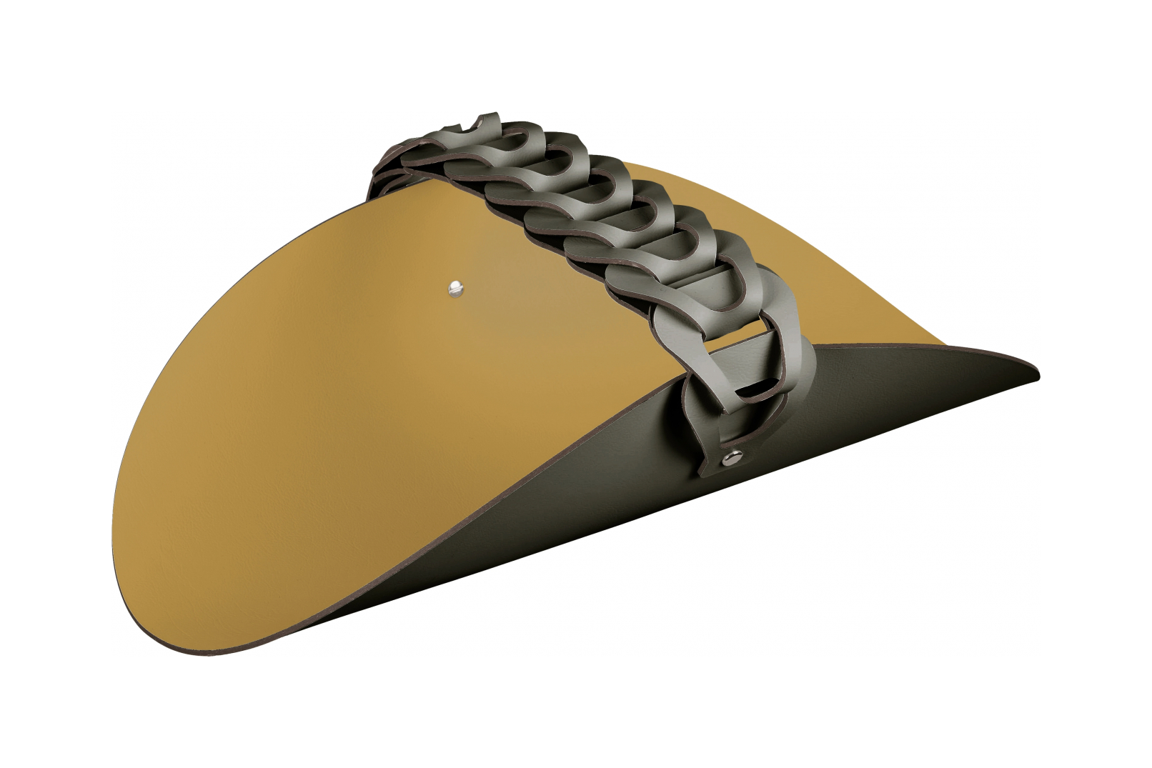 СПА-корзина с ручкой RIVIERE 48x28 см олива, кожа