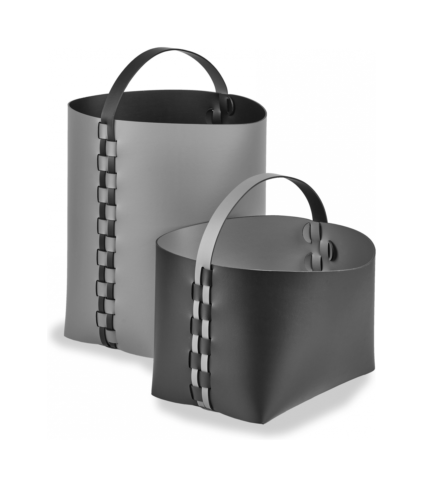 Корзина HELENA прямоугольная с ручкой 35х30 см чёрная, кожа – 2