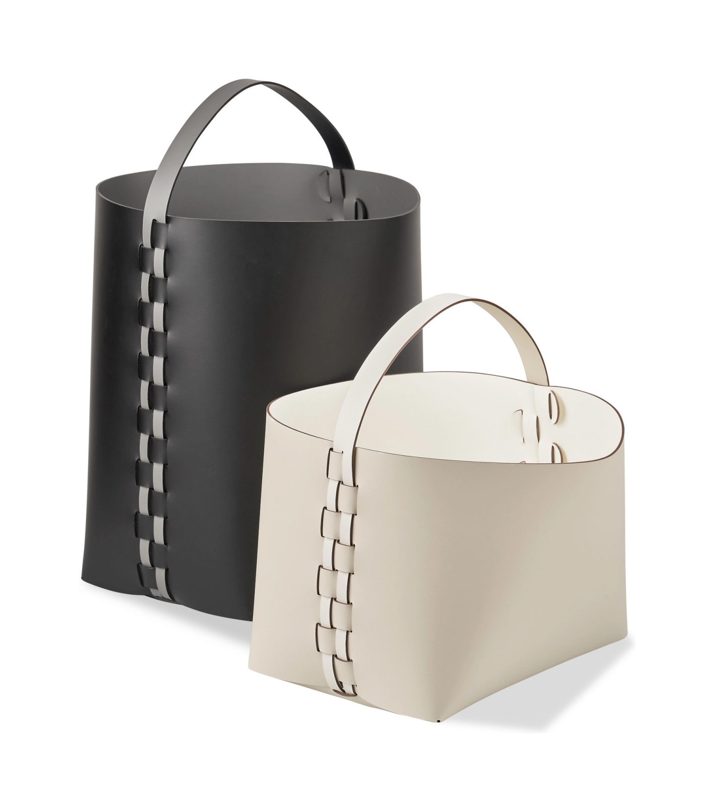 Корзина HELENA прямоугольная с ручкой 35х30 см панна кота, кожа ADJ 3626.16.TS30