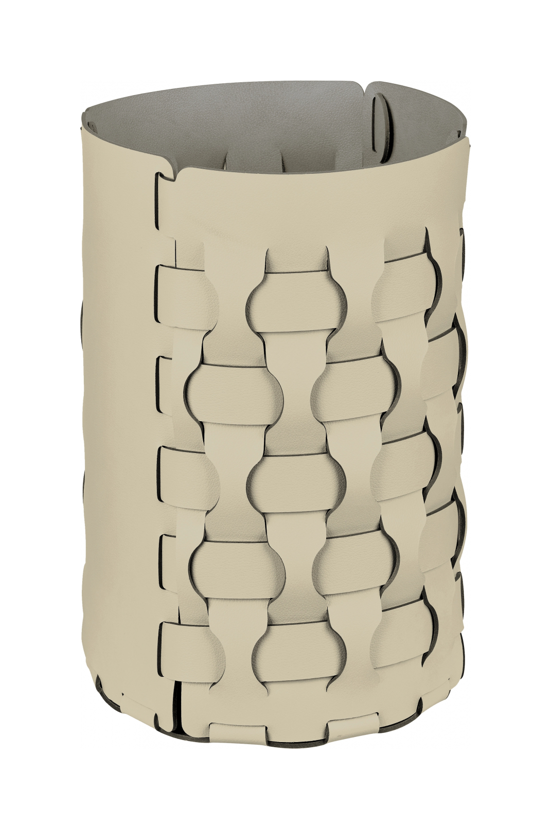 Корзина DUBAI круглая 35 см панна кота, кожа