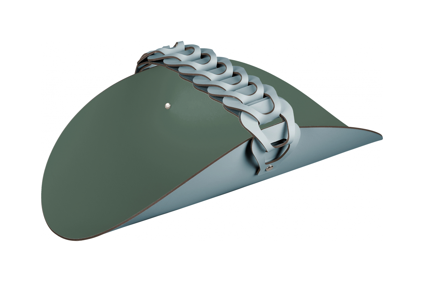 СПА-корзина с ручкой RIVIERE 48x28 см небесно-голубая, кожа