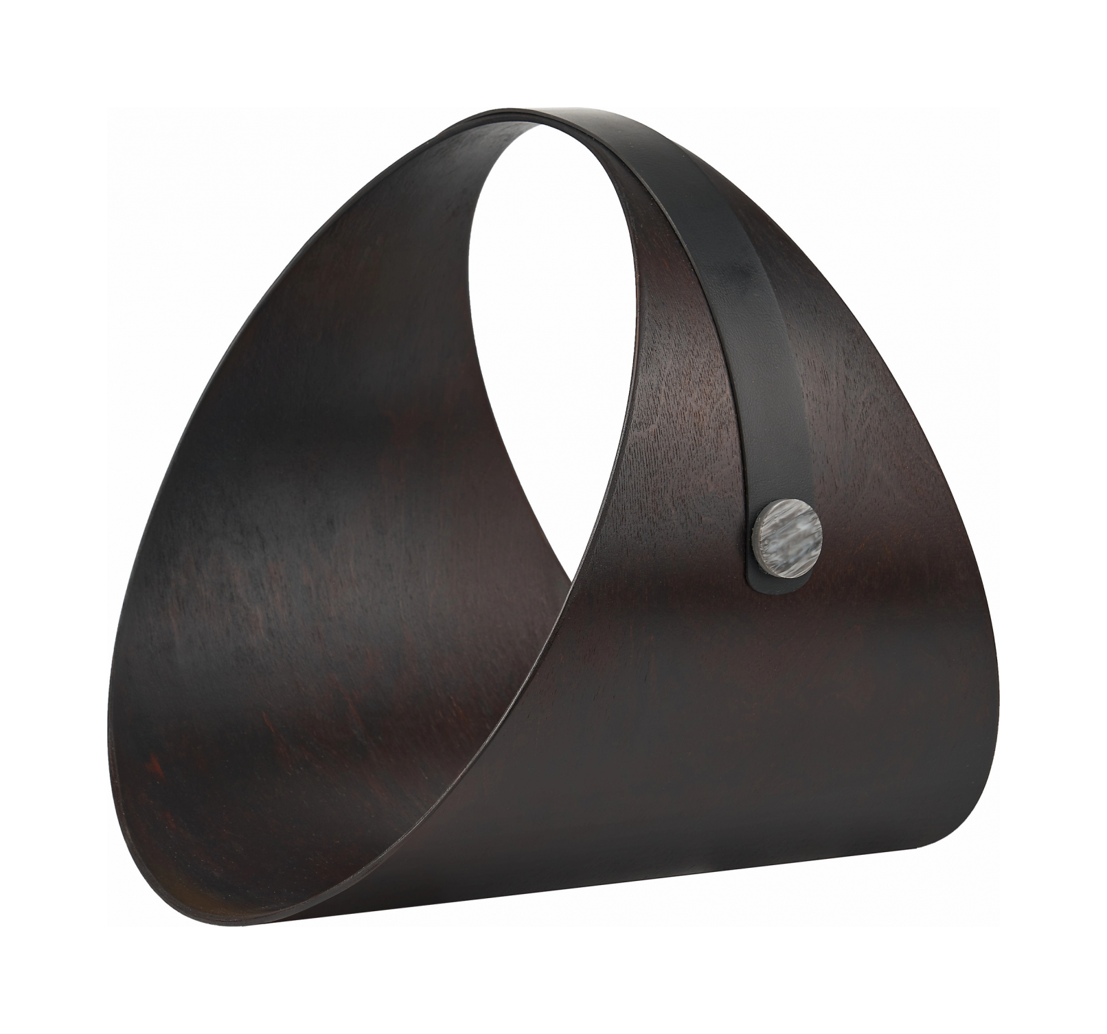 Дровница BEN 36 см чёрная, венге