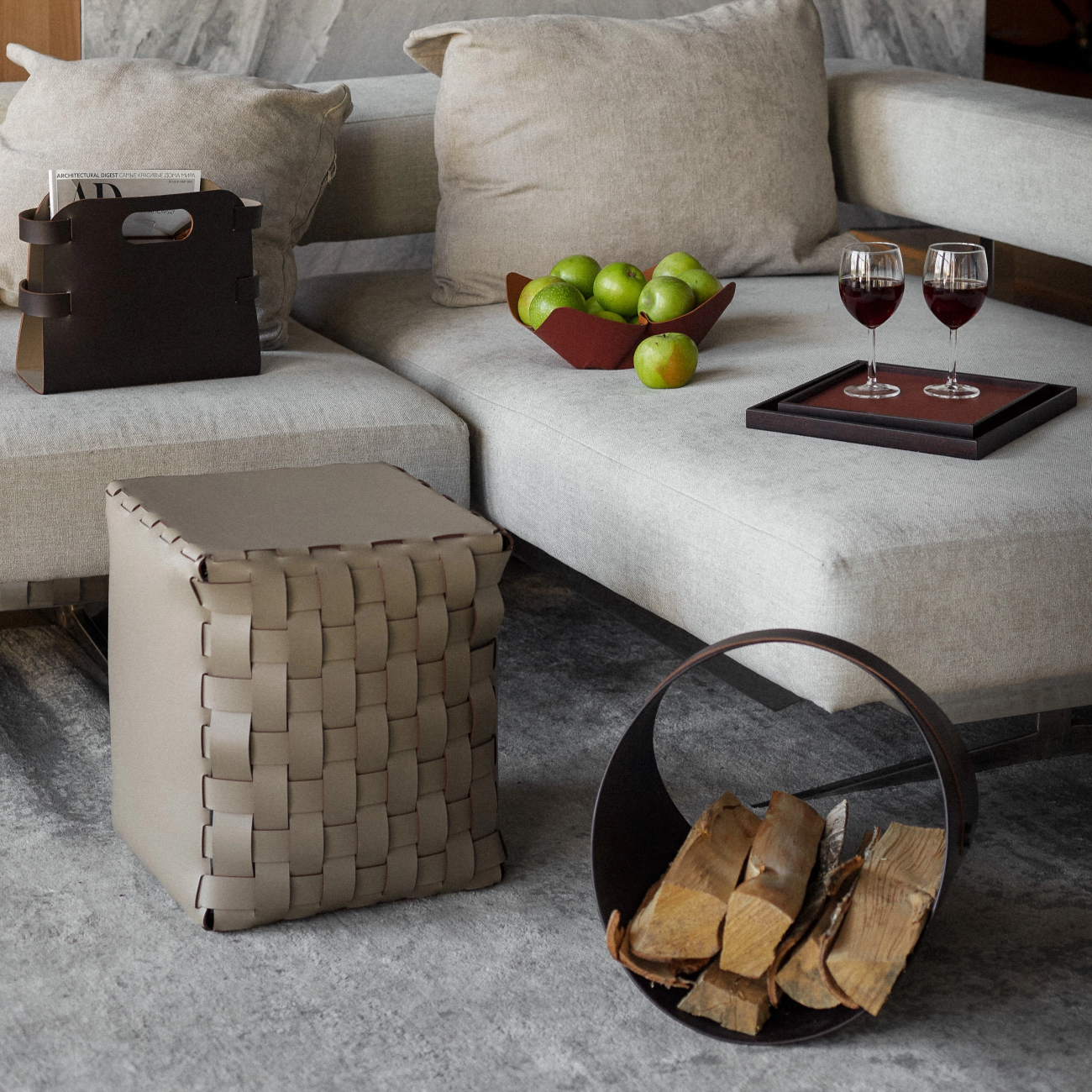 Дровница BEN 36 см шоколад, венге – 2