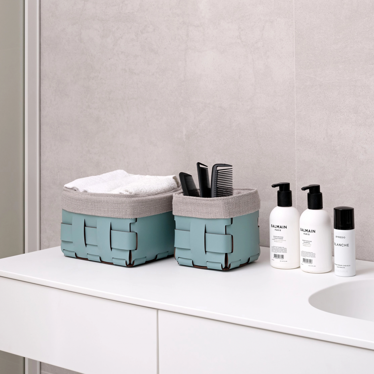 Мешок для корзины 12x12 серый, хлопок – 2