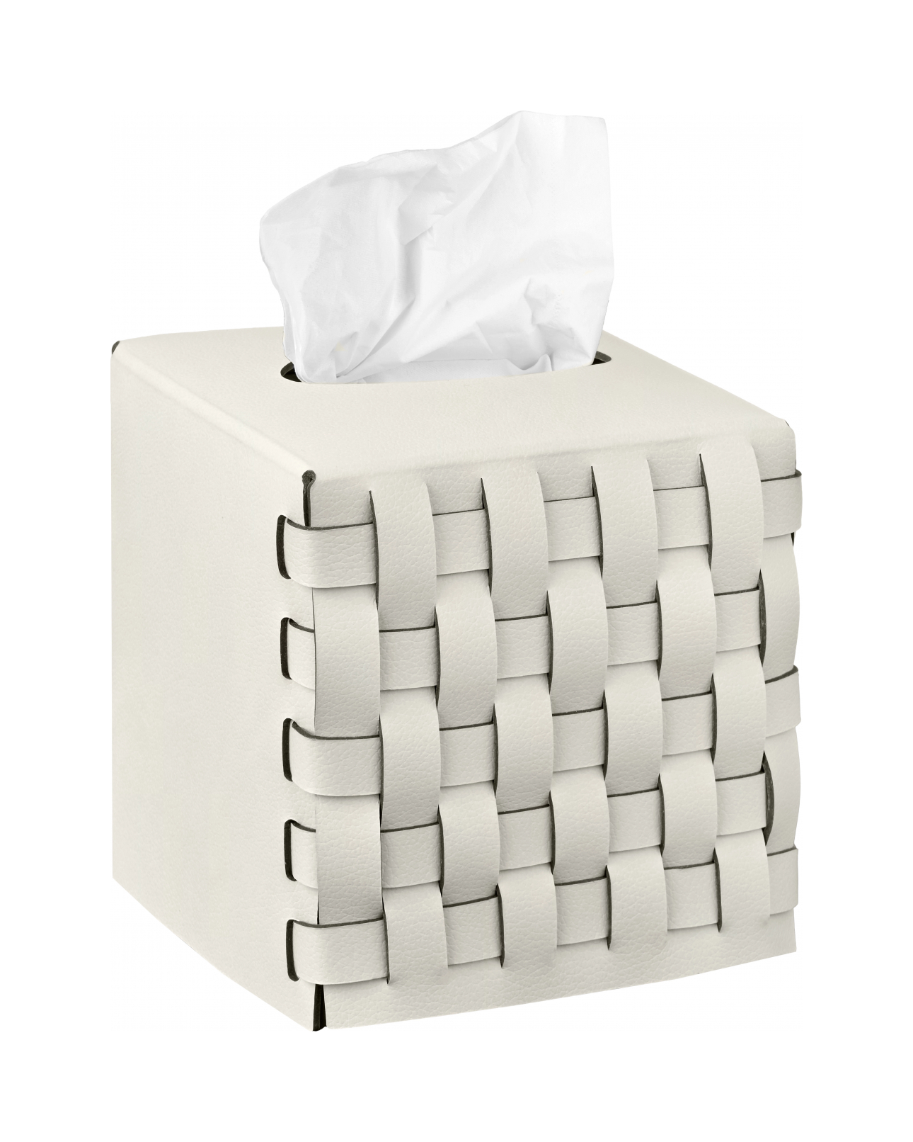 Салфетница BOTTEGA для Kleenex 12x12 белая, кожа