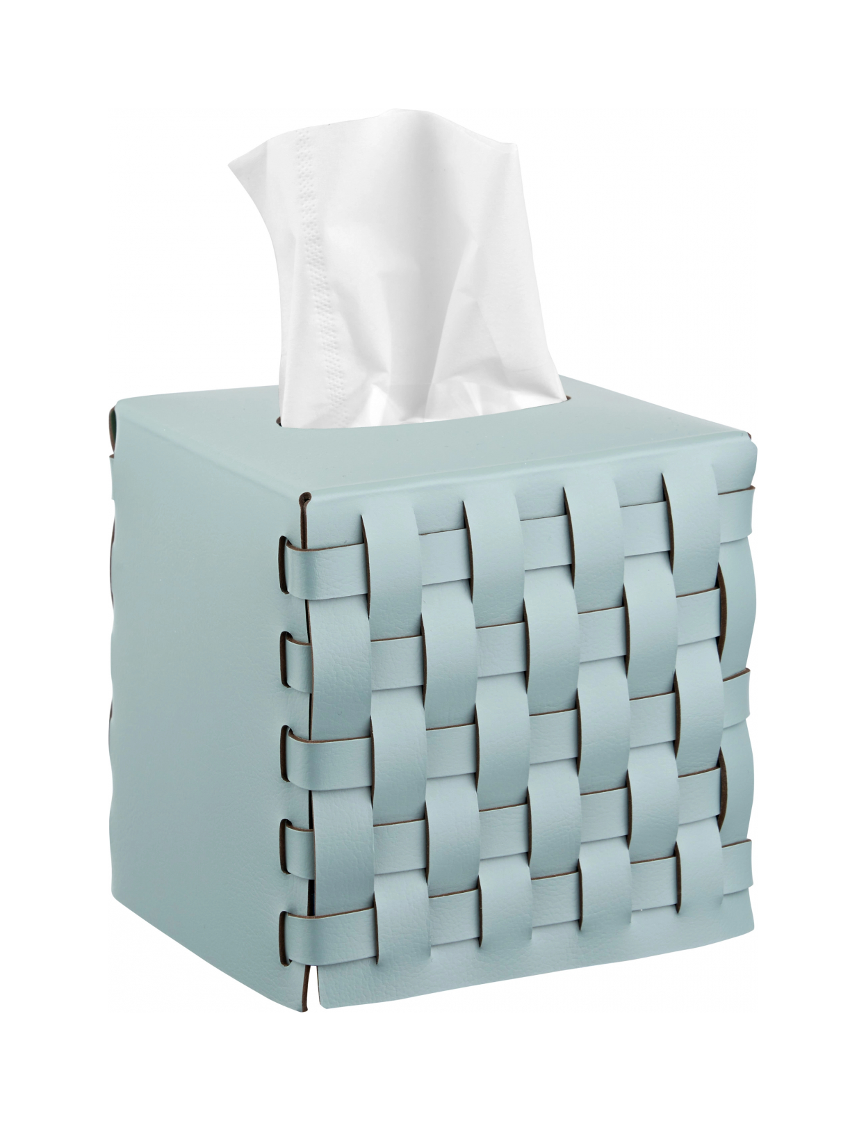 Салфетница BOTTEGA для Kleenex 12x12 небесно-голубая, кожа