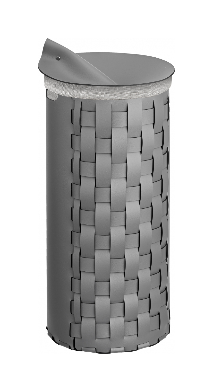 Корзина BOTTEGA круглая 68 см серая, кожа ADJ 1068.03.TS30