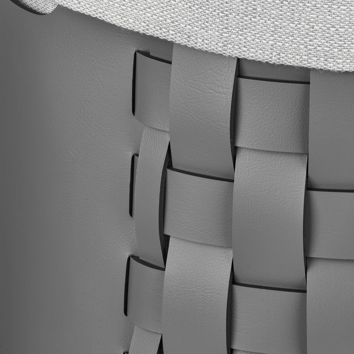 Корзина BOTTEGA круглая 68 см серая, кожа ADJ 1068.03.TS30