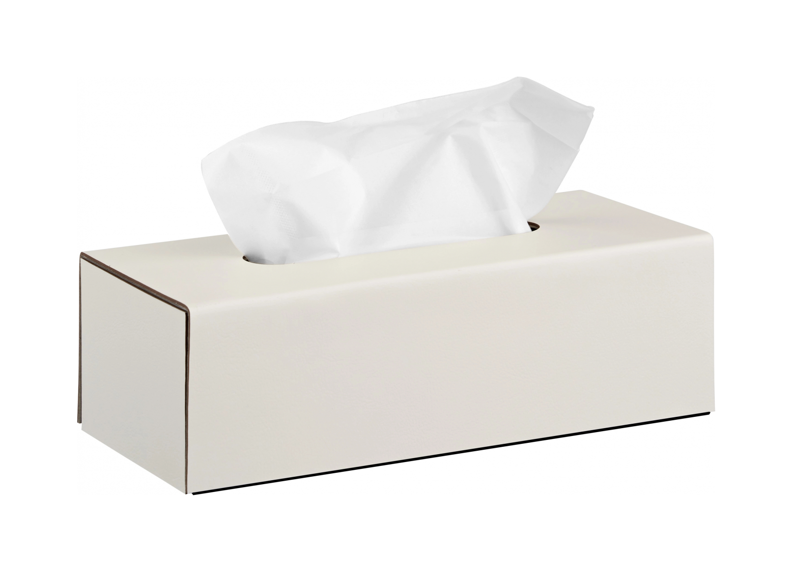 Салфетница для Kleenex 25x12 белая, кожа