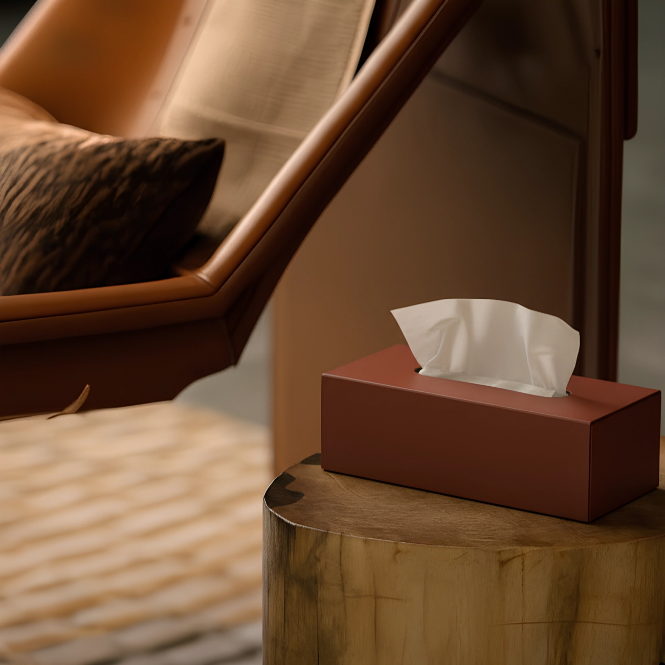 Салфетница для Kleenex 25x12 бордо, кожа ADJ 0026.30