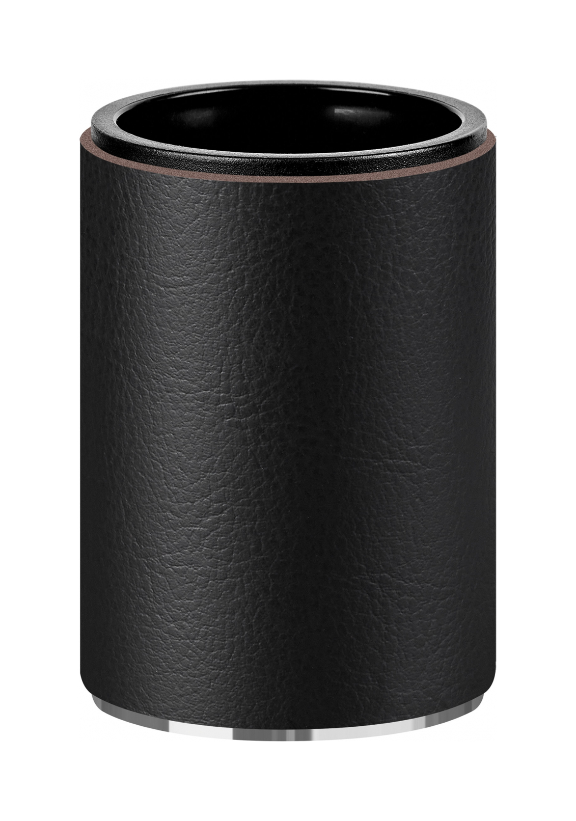 Стакан для зубных щеток чёрный, хром