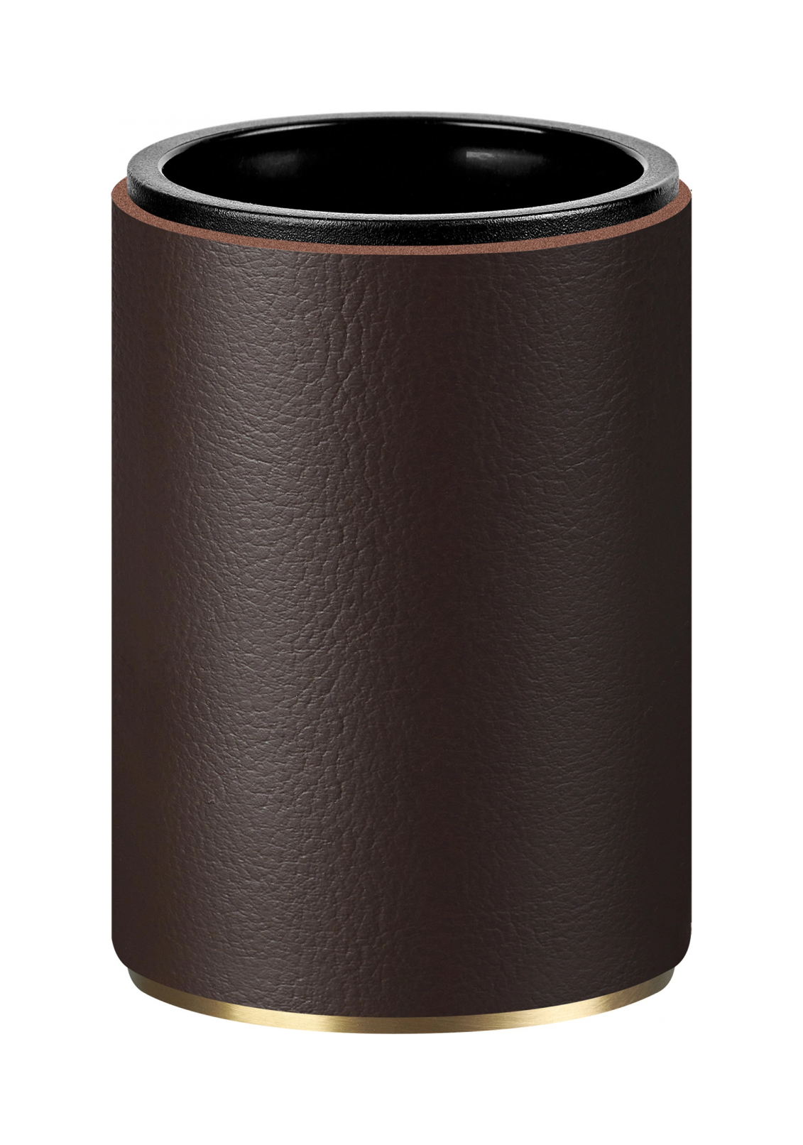 Стакан для зубных щеток шоколад, матовое золото