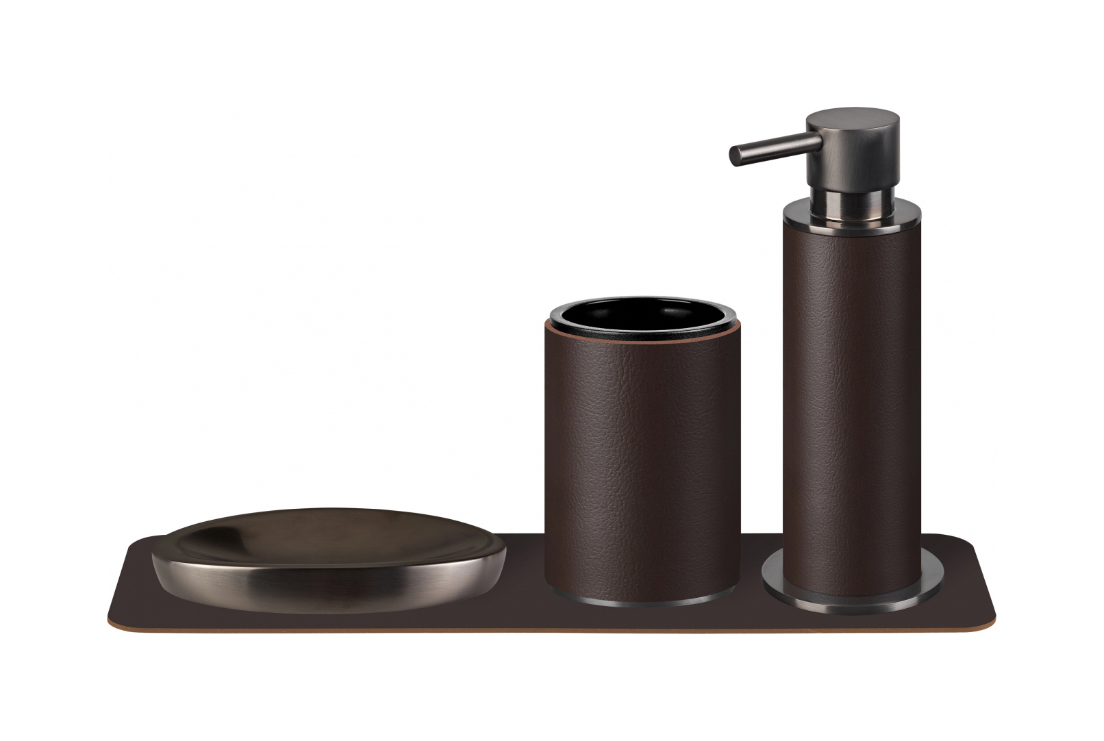 Стакан для зубных щеток шоколад, матовый графит – 2