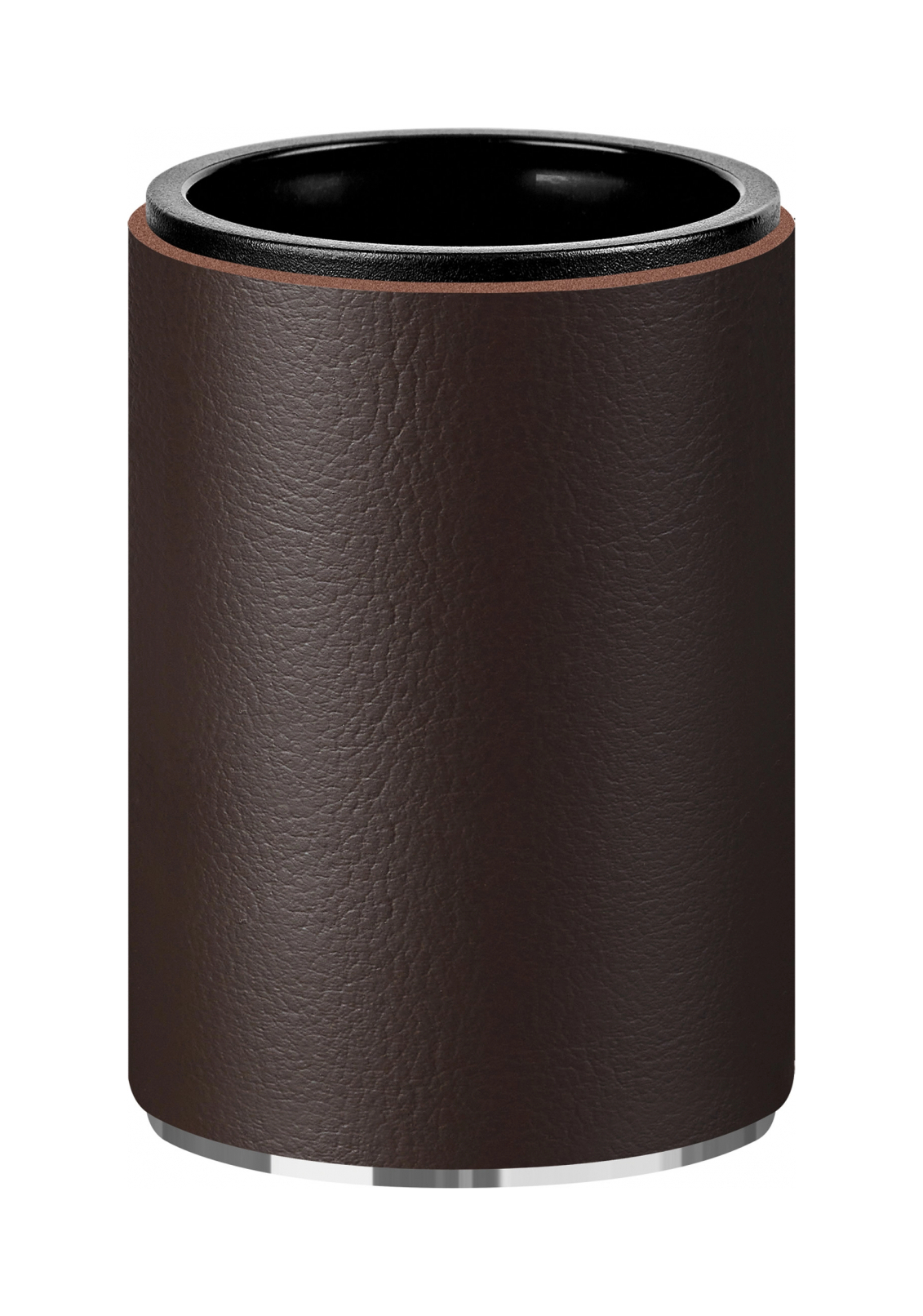 Стакан для зубных щеток шоколад, хром