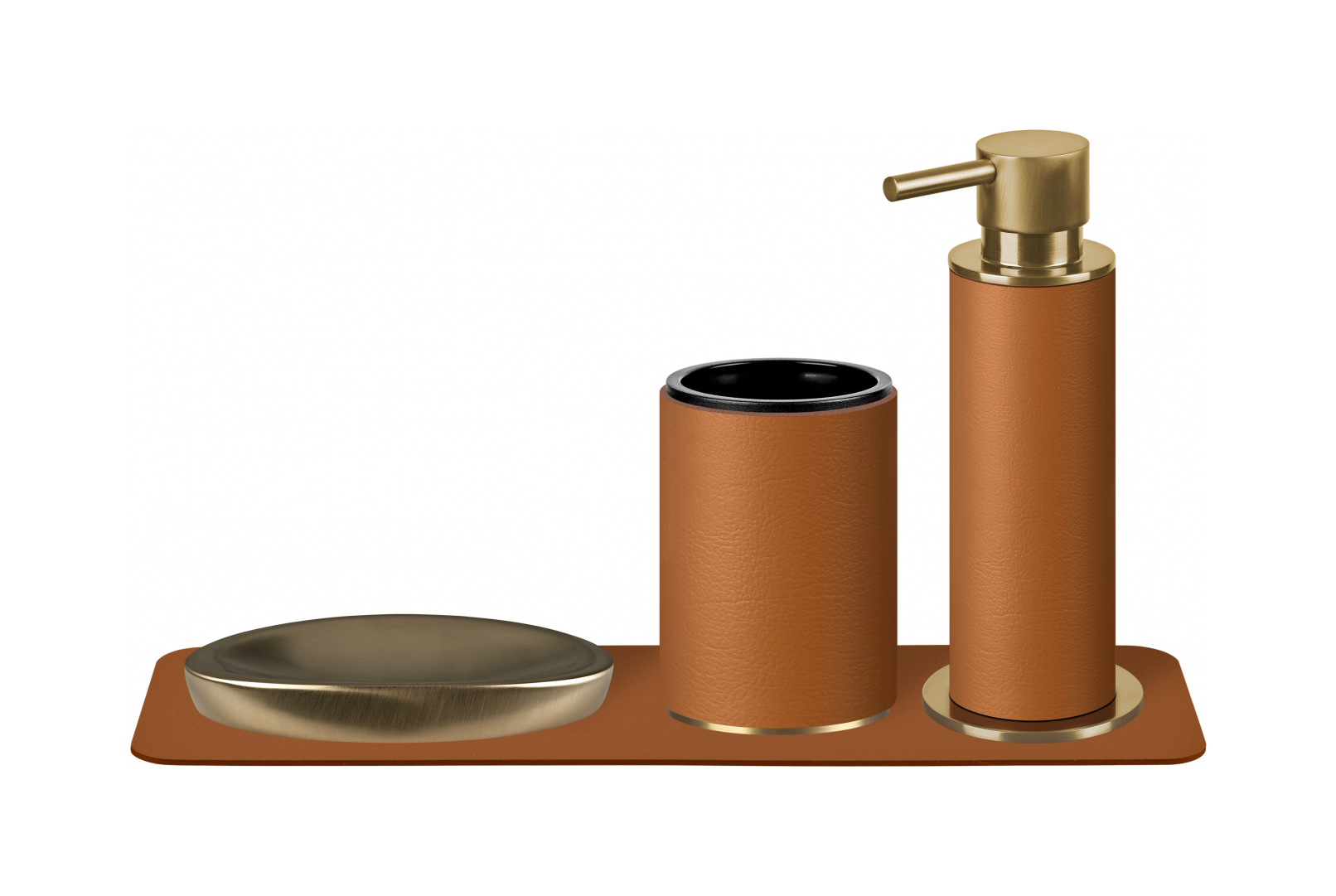 Стакан для зубных щеток коньяк, матовое золото ADJ 4941.09.OM