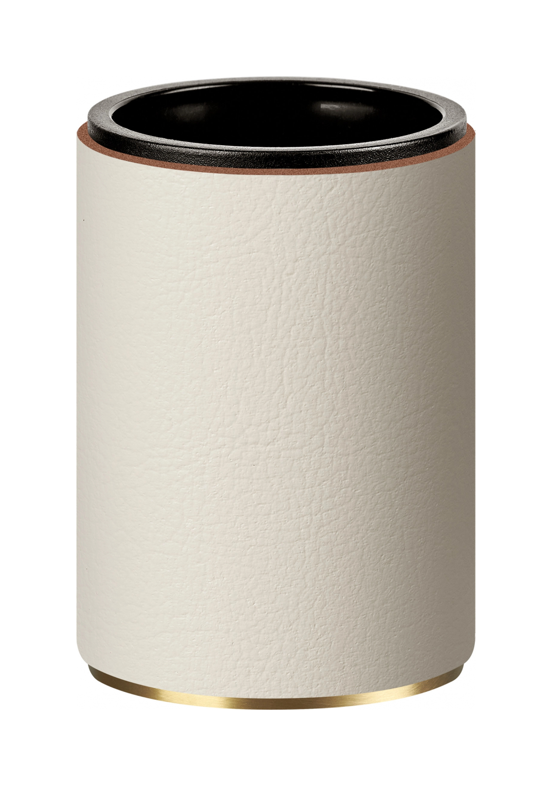 Стакан для зубных щеток белый, матовое золото