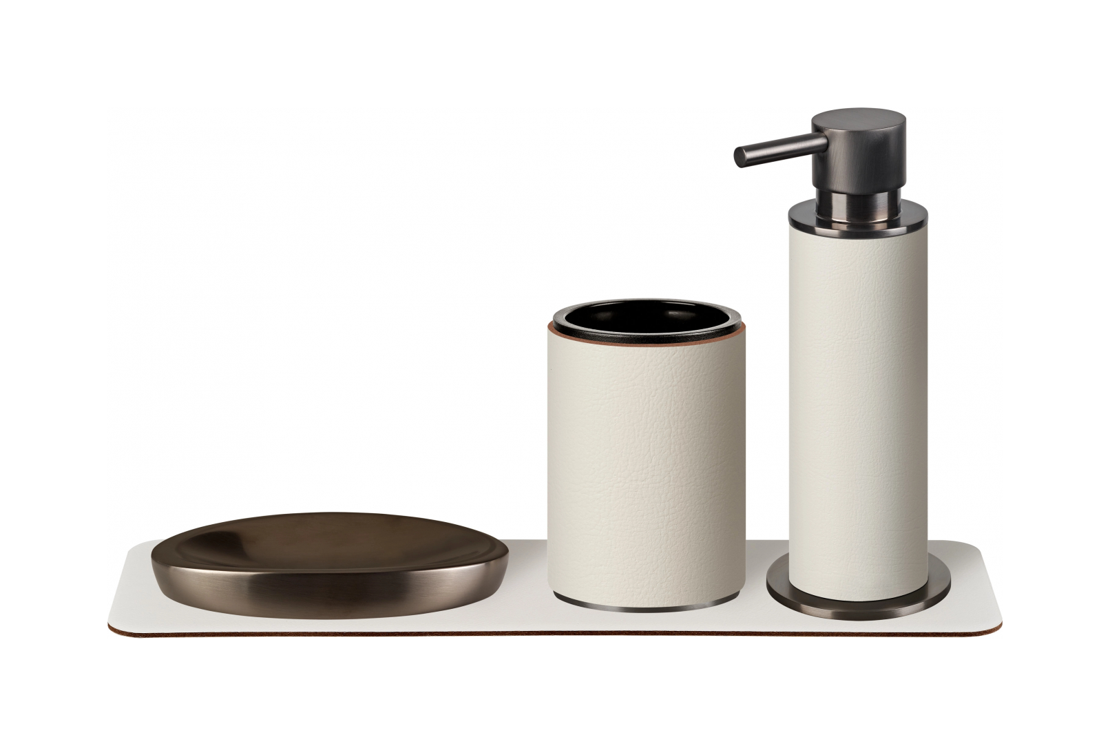 Стакан для зубных щеток белый, матовый графит – 2