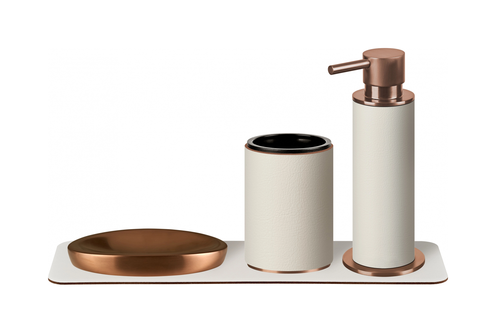 Стакан для зубных щеток белый, медь – 2