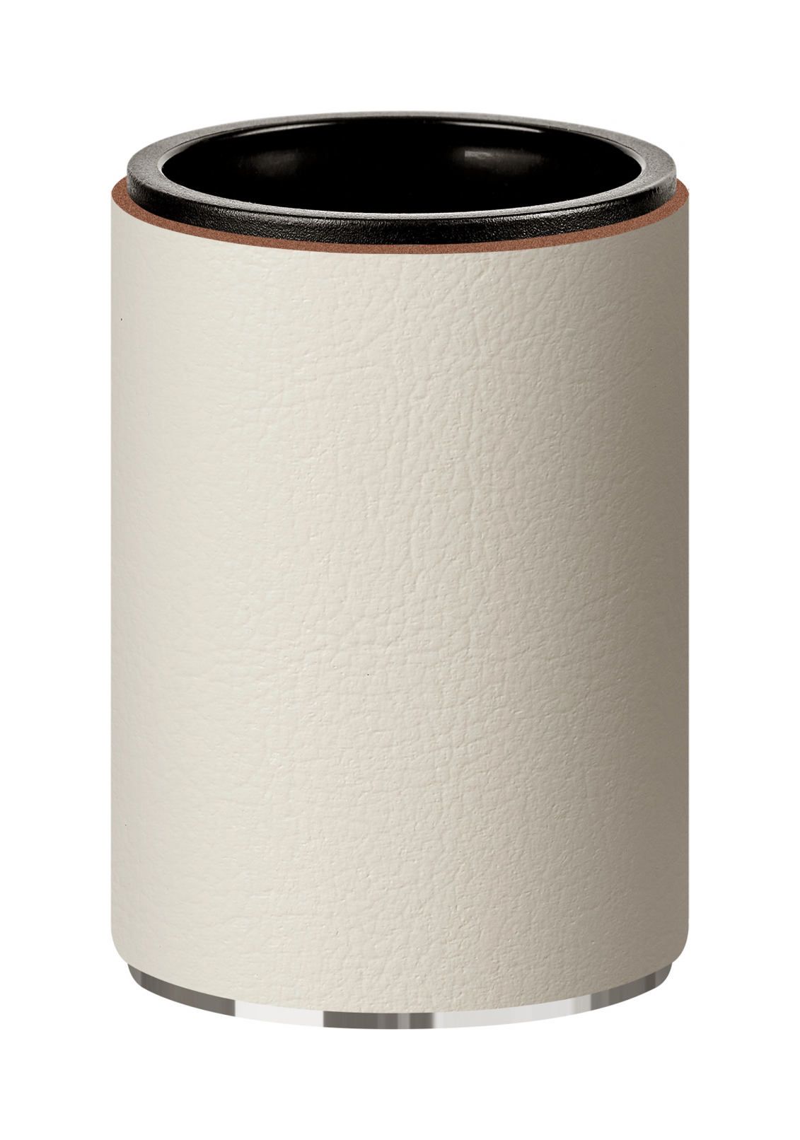 Стакан для зубных щеток белый, хром