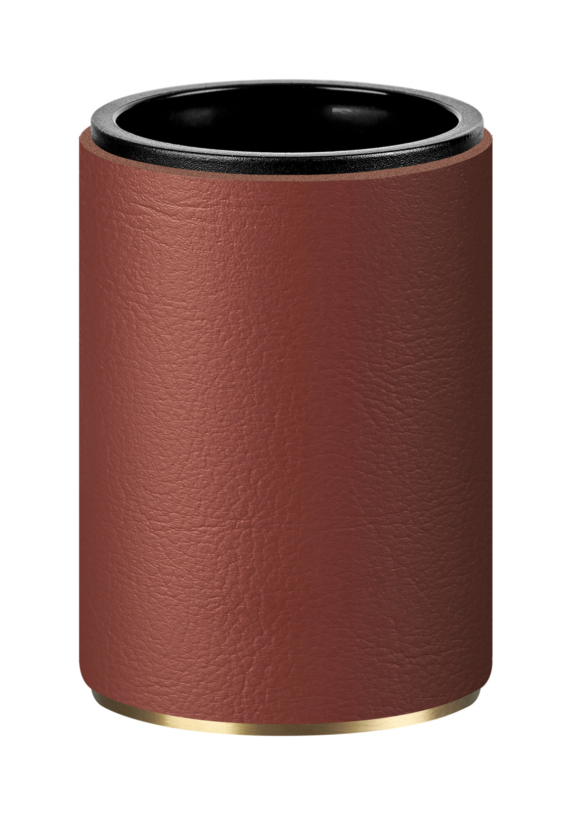 Стакан для зубных щеток бордо, матовое золото