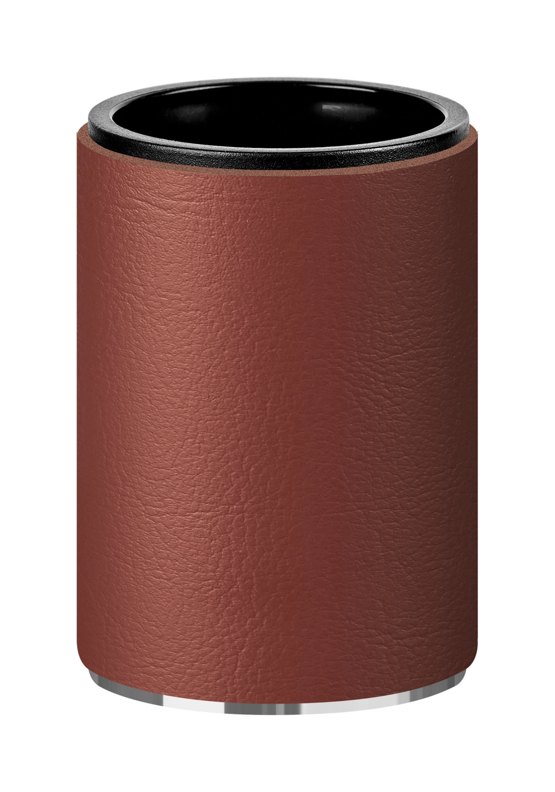 Стакан для зубных щеток бордо, хром