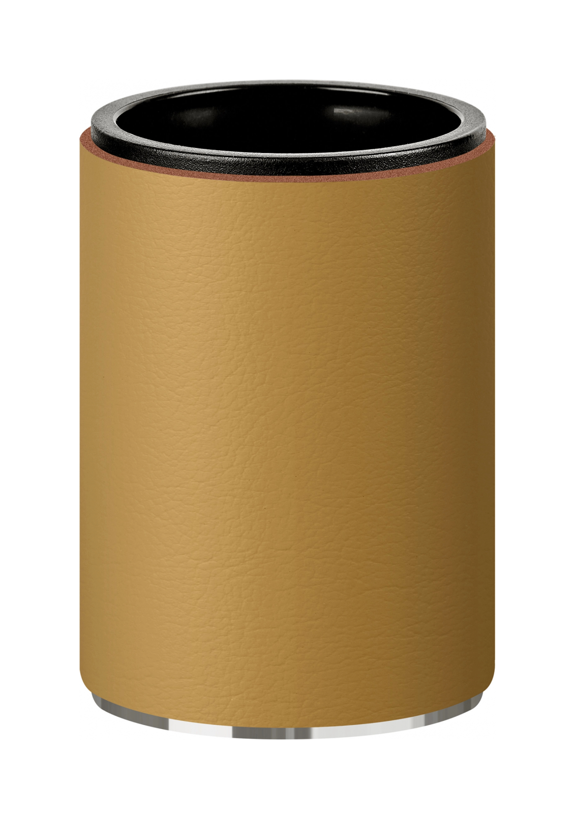 Стакан для зубных щеток горчица, хром