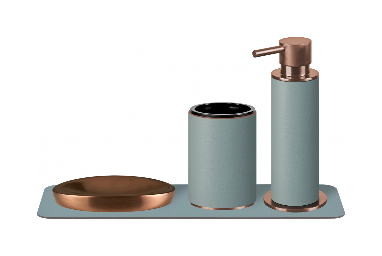 Стакан для зубных щеток небесно-голубой, медь – 2