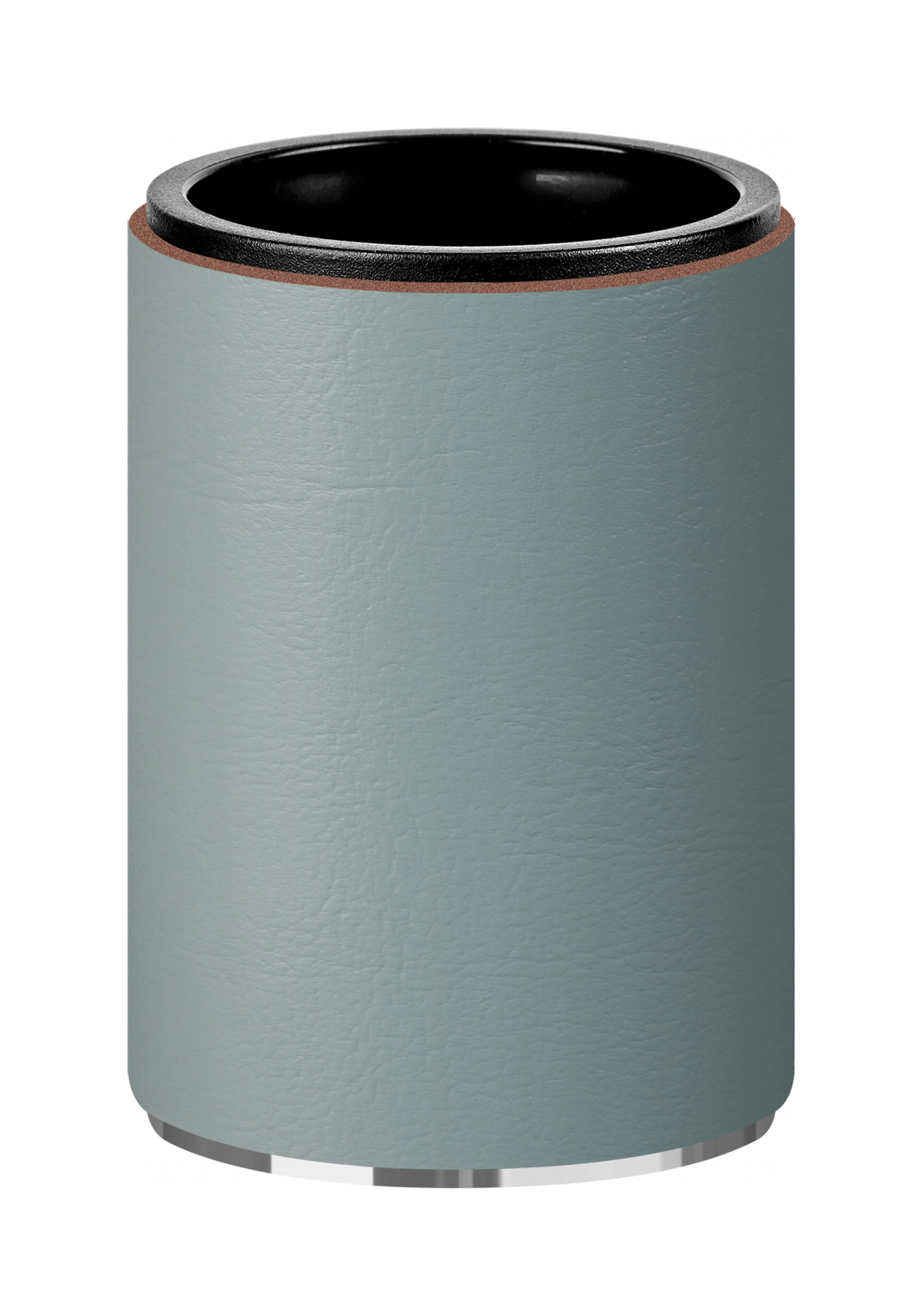 Стакан для зубных щеток небесно-голубой, хром