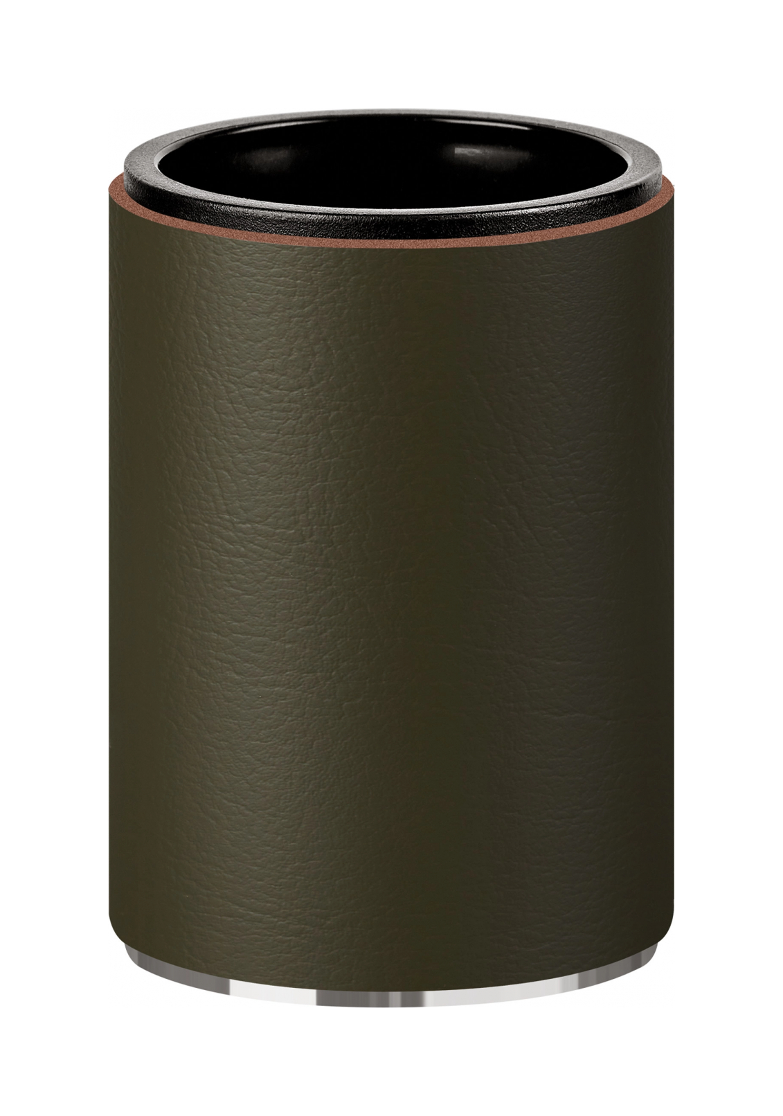 Стакан для зубных щеток олива, хром