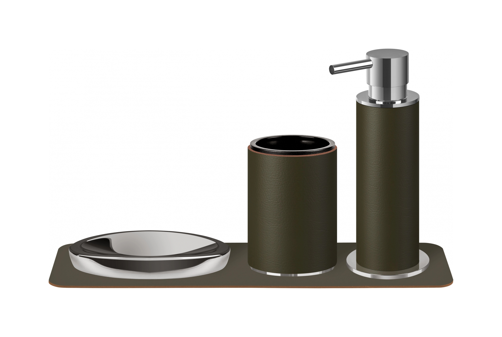 Стакан для зубных щеток олива, хром – 2