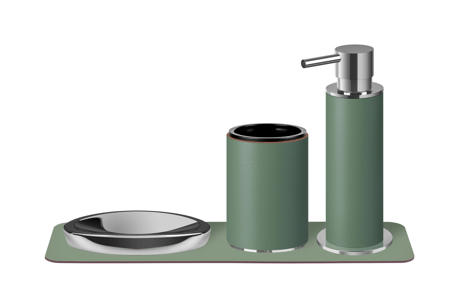 Стакан для зубных щеток эвкалипт, хром – 2