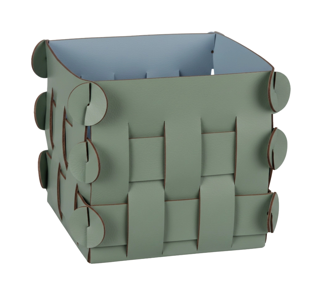 Корзинка SHLESSER 13х13 эвкалипт, кожа