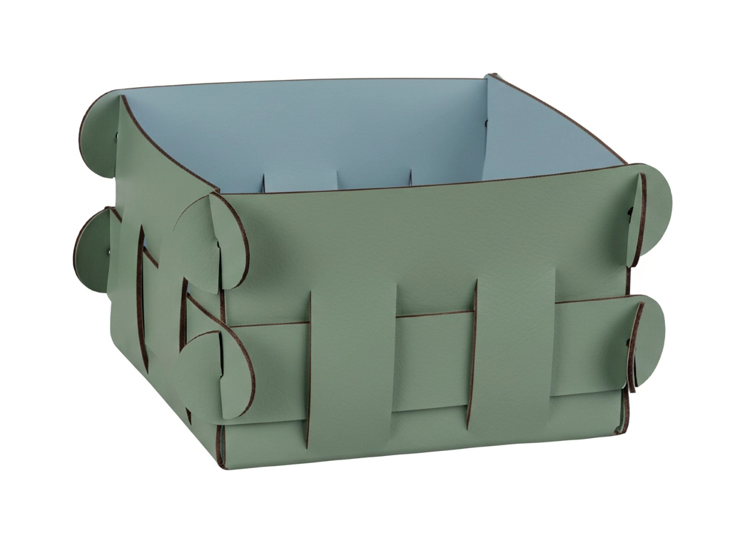 Корзинка SHLESSER 13х13 эвкалипт, кожа