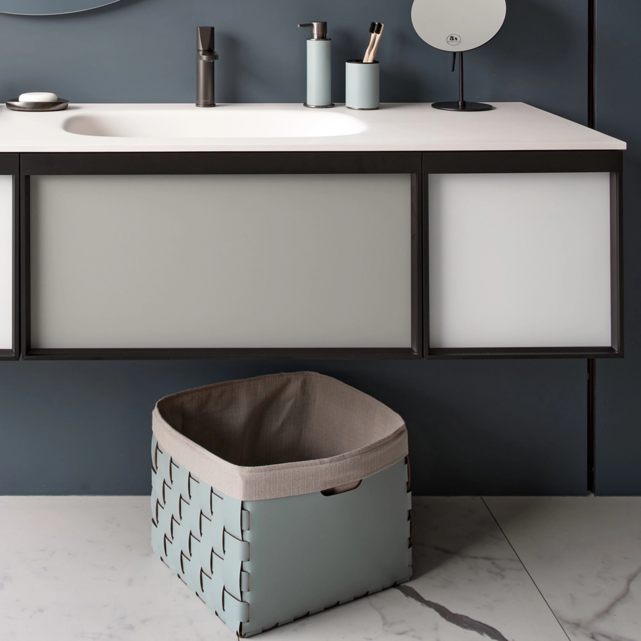 Мешок для корзины 35x40 серый, хлопок – 2