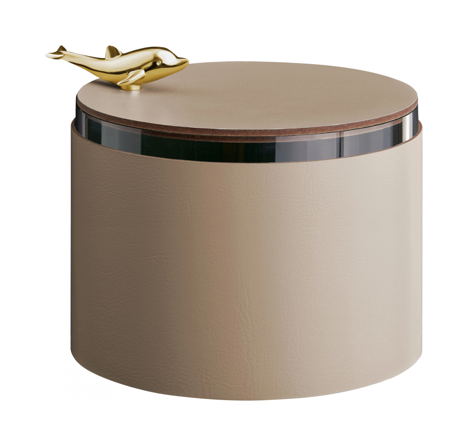 Шкатулка DOLPHIN 15 см капучино, кожа