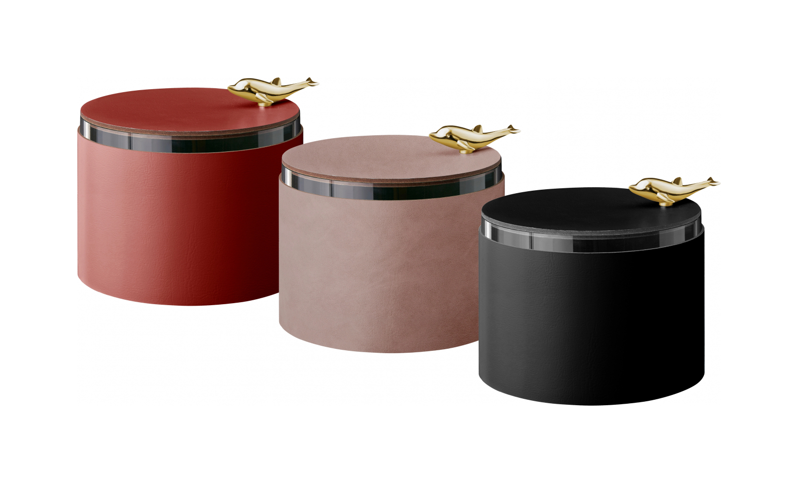 Шкатулка DOLPHIN 15 см пепельная роза, кожа – 2