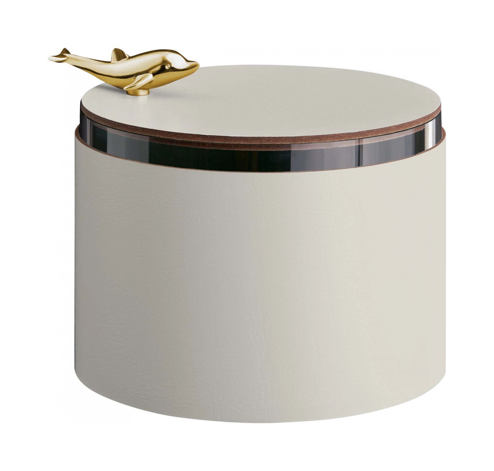 Шкатулка DOLPHIN 15 см белая, кожа